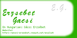 erzsebet gacsi business card